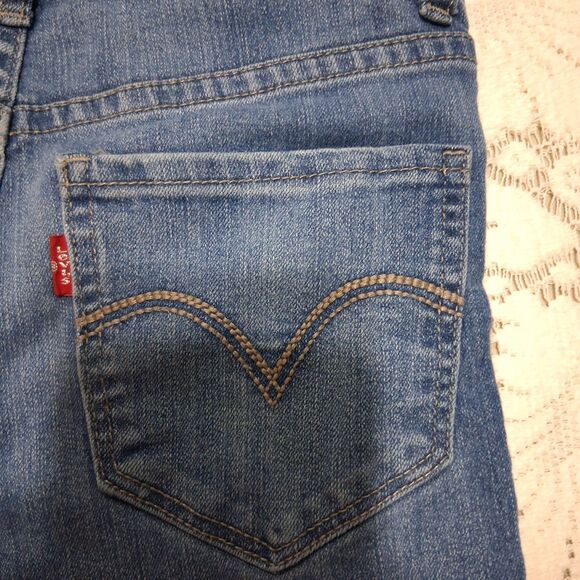 Levi's Girls Cropped Denim Legging Size 10 Reg Adjustable Waist - Picture 11 of 15